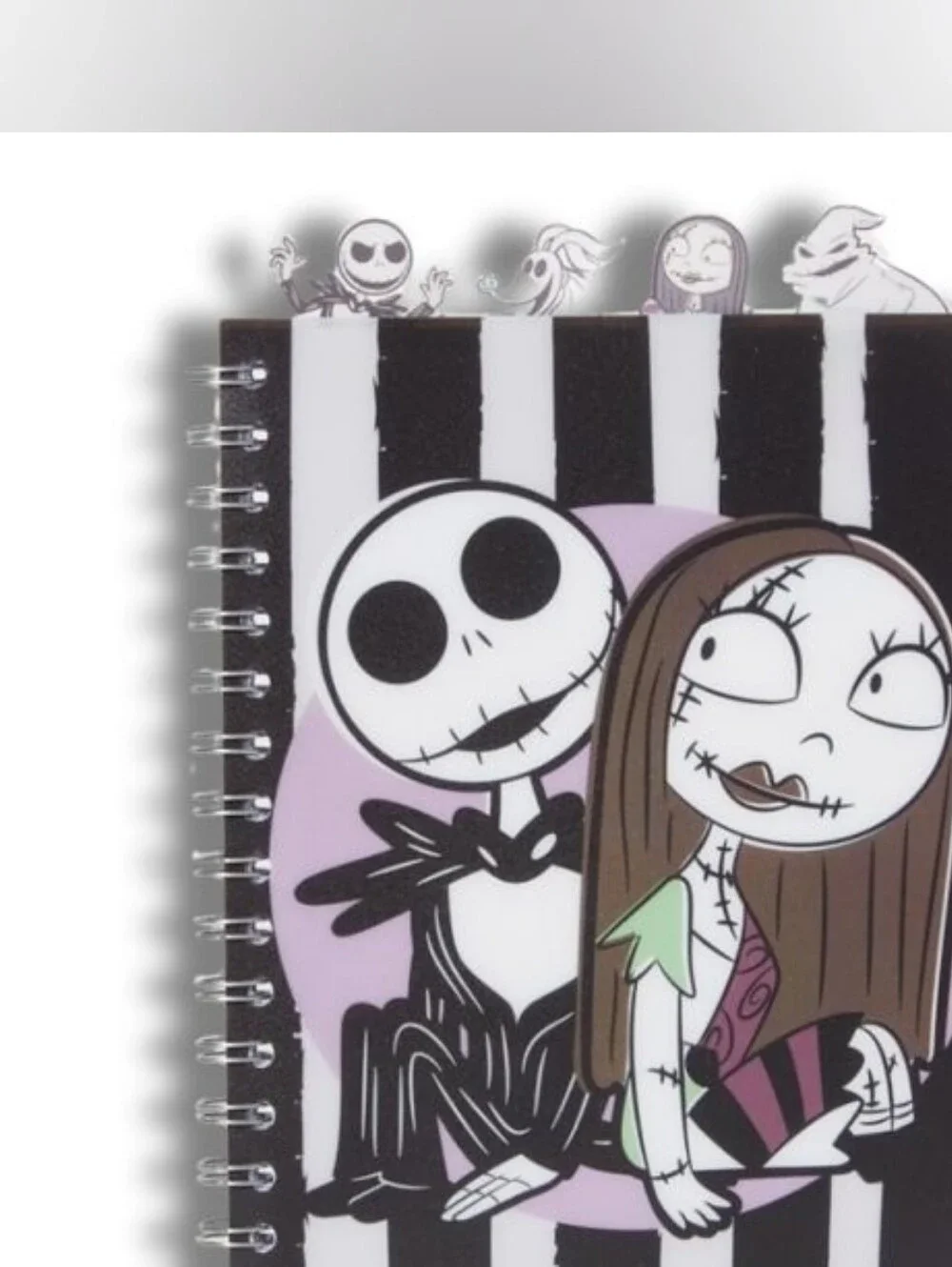 The Nightmare Before Christmas Sally & Jack Spiral Notebook - Purple